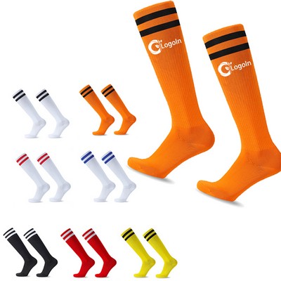 Soccer Socks Striped Knee High Tube Football