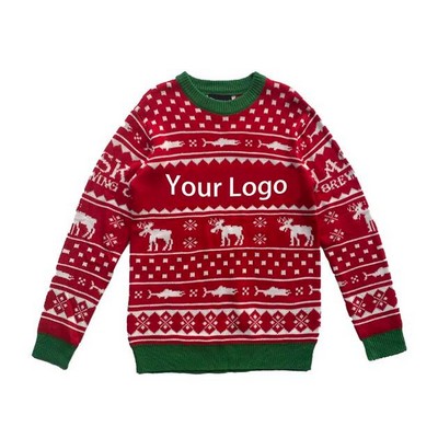30" x 22 4/5" Classic Custom Full Knit 500g Acrylic Christmas Sweater