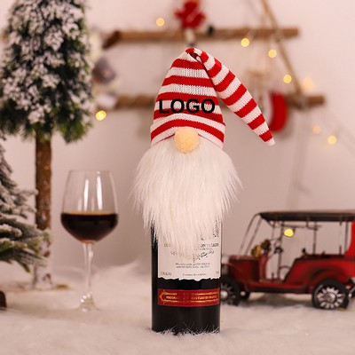 Christmas Gnomes Wine Bottle Cover