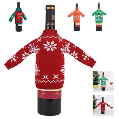 Knitted Wine Sweater Bottle Cover
