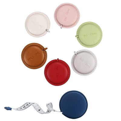 PU Leather 60" Portable Body Measuring Tape Retractable Dual Sided Ruler