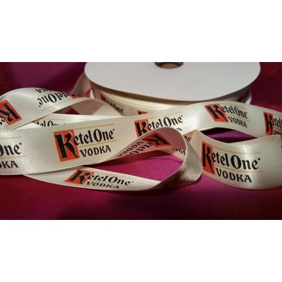 Double Faced Woven Edge Tiffany Ribbon w/Hot Stamp or Debossed (3/8" x 100 Yard Roll)